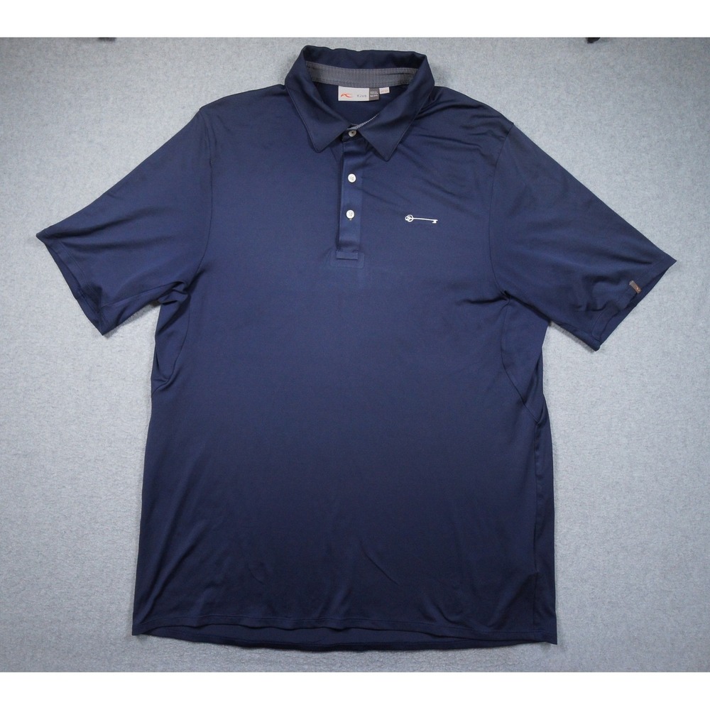 KJUS Polo Shirt Mens 2XL XXL Blue Short Sleeve Golf UPF 50+